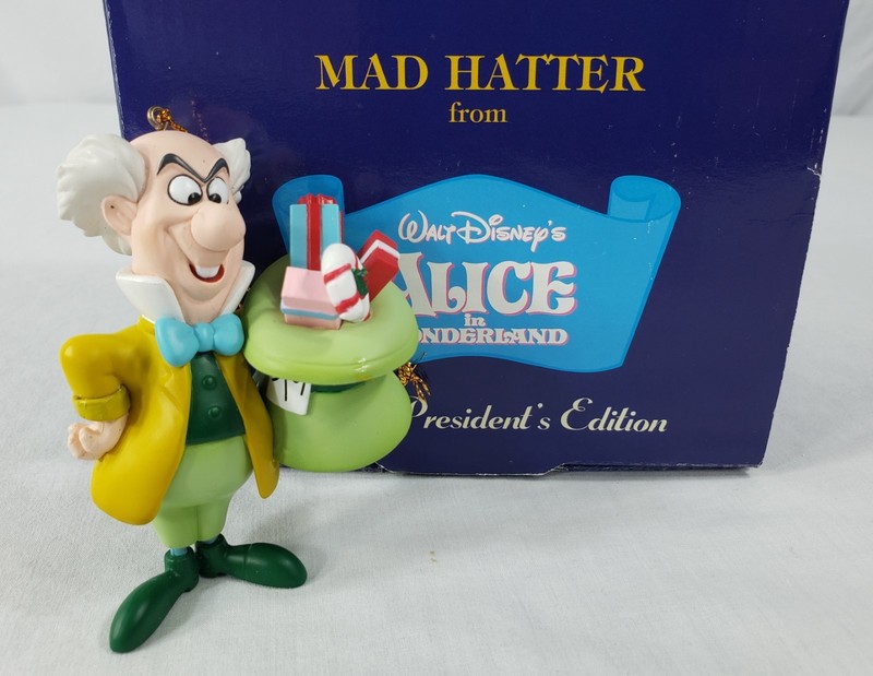 Vtg. Disney Grolier President's Edition Mad Hatter Ornament 35600 997 No Cert.