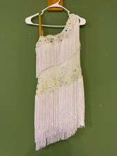 White Rythm Ballroom Competition Dress in Excellent Condition