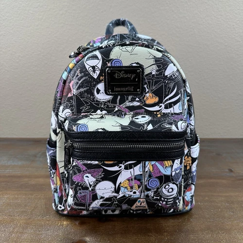 NWT Disney Loungefly Mini Backpack The Nightmare Before Christmas Allover Print