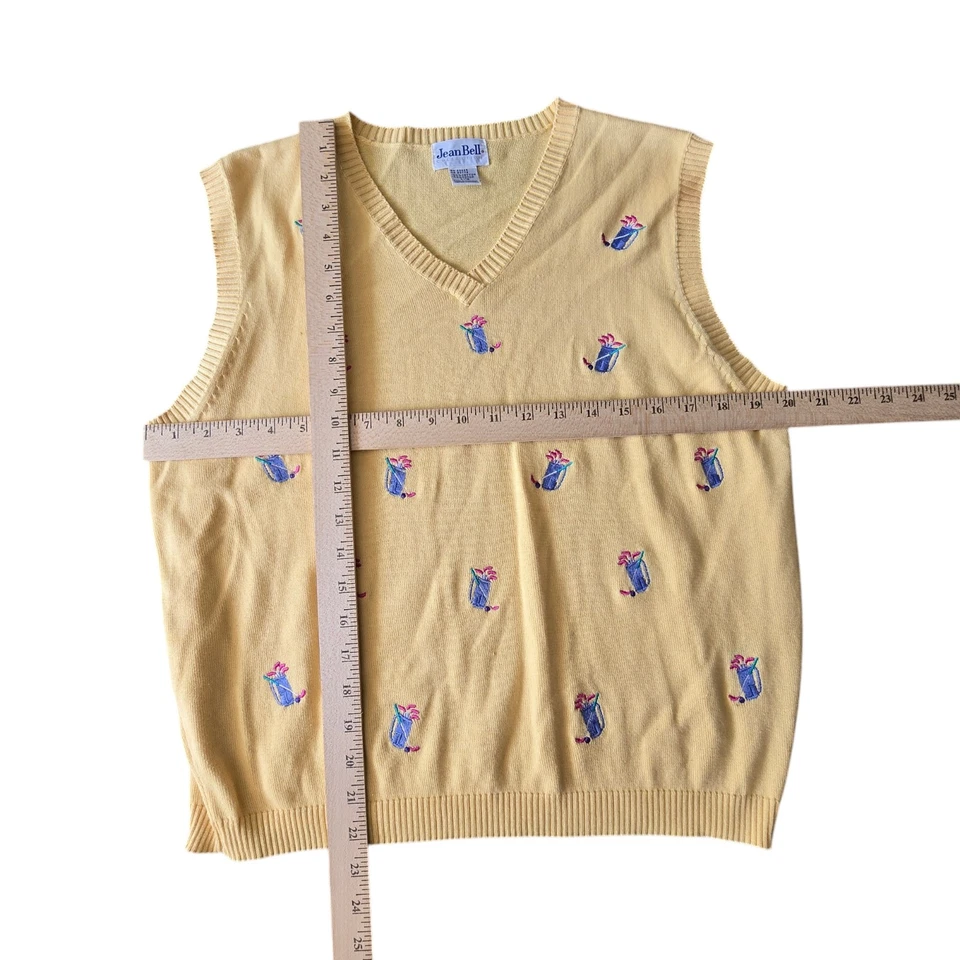 Chaleco de golf vintage Jean talla GRANDE Bell para mujer amarillo palos de golf para golfistas Foto 3 de 4