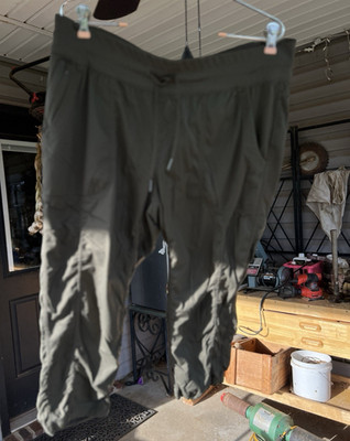 The North Face Women's Nylon Hiking Pants Green XL Elastic Drawstring Waist