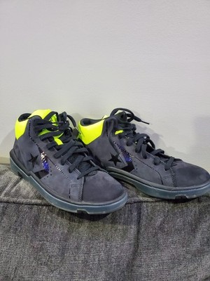 Converse Pro Leather Black/Volt Mid Top 2012 Basketball Sneakers