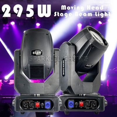 PAIDUN 2PCS Beam 14R 295W Rainbow Fogging Moving Head Light DMX Disco Bar Party