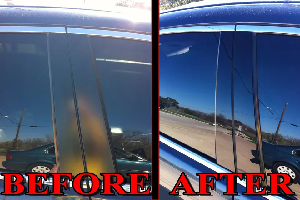 Black Pillar Posts for Chrysler LHS/New Yorker 94-98 4pc Set Door Trim Piano - Image 2 of 4