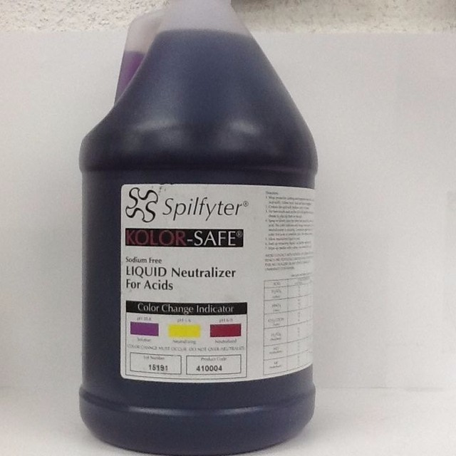 Spilfyter 410004 Liquid Chemical / Acid Neutralizer 1 Gal. KolorSafe