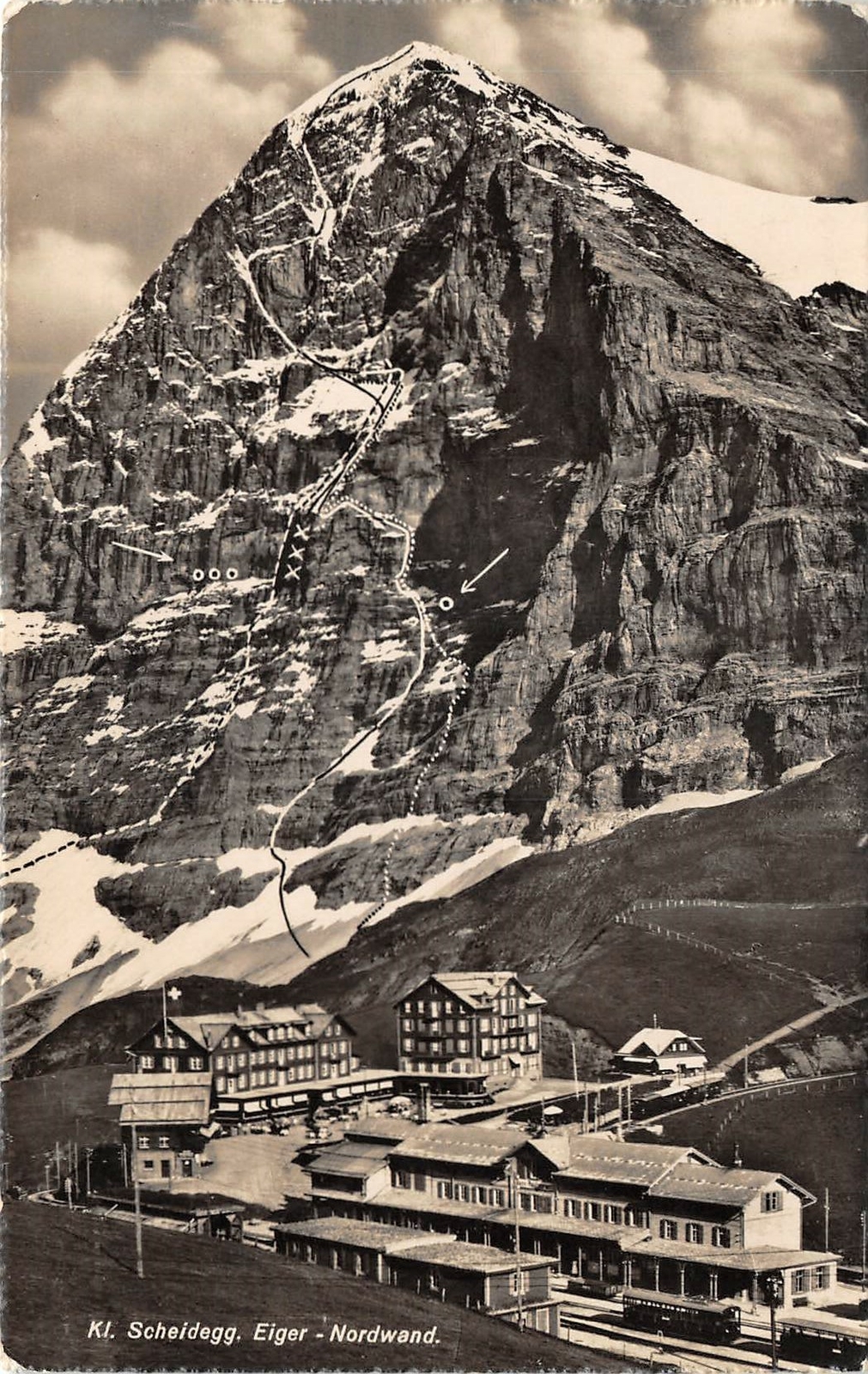 Lote 189 kl scheidegg eiger nordwand foto real suiza