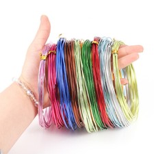 0.6-3mm Colorful Soft Metal Aluminum Wire DIY Weaving Craft Beading Wire Cord.