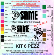 KIT 6 ADESIVI DECALCOMANIE TRATTORE SAME compatibile