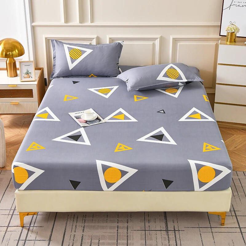 Skinfriendly Fitted Sheet Printed Bed Cover Elastic Bedsheet Mattress