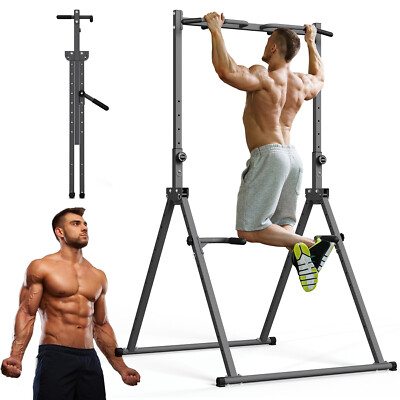 Power Tower Dip Station Klimmzug Kraftstation Multifunktion Fitness Klappbar
