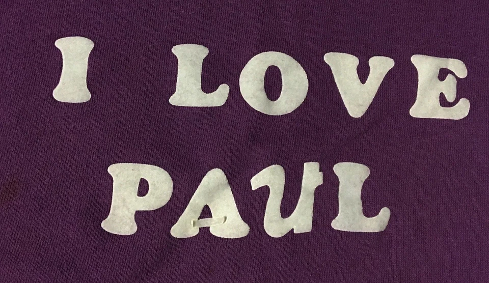 Sudadera De Colección Años 80 I Love Paul Desteñida L Boxy Grunge Divertida Pista Surf Patín Años 90 PE Foto 2 de 4