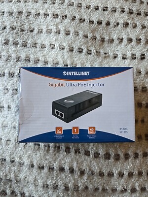 Intellinet Network 561235 IPI-60G Gigabit Ultra PoE Injector 1x 60 W Port