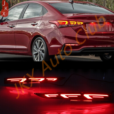 LED Rear Bumper Tail Brake Light Stop Lamp For Hyundai Solaris Accent 2017-2020