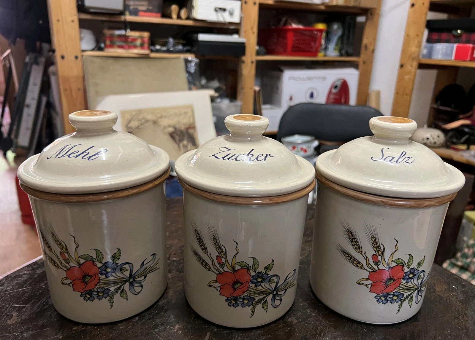 3 x Cermishe Etrusche - Ceramic Storage Jars - Made in Italy