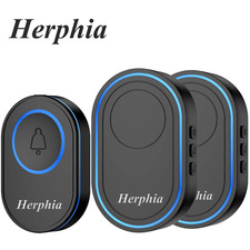 Wireless Doorbell Plug in  Play Waterproof Door Bell Kit LED 1000ft 39 Chimes