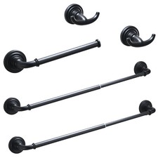 4-Pieces Bathroom Accessories Set Stainless Steel Bathroom Hardware Towel Rack