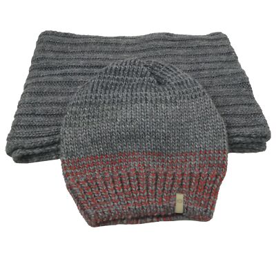 Bugatti Grobstrick Damen Winter Set Oversize Mütze&Loop Longbeanie Schlauchschal
