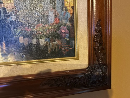 RARE - 1998 THOMAS KINKADE CARMEL: DELORES STREET" # 1 / 980 - Canvas w/COA - Picture 2 of 12