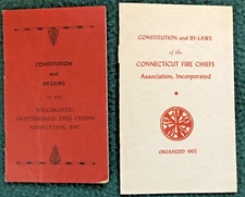Willimantic CT Switchboard Fire Chiefs Association Constitution & By-Laws ?1950s