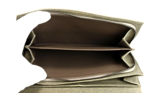 Bottega Veneta Intrecciato Leather Bi Fold Long Wallet Purse Beige Good Italy - Picture 8 of 12