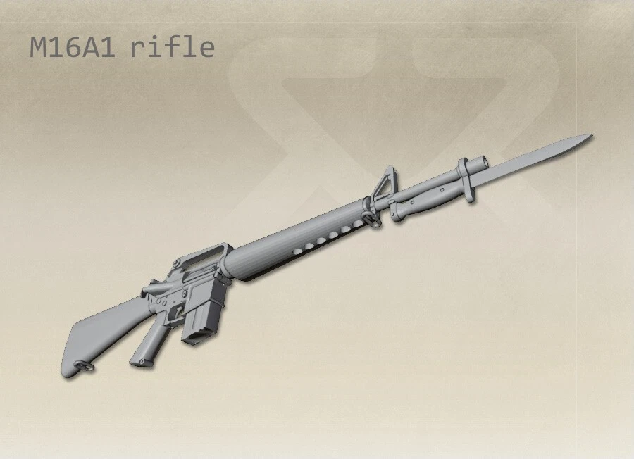 M16A1 (M16 A1) Rifle - 1/35, 1/32, 1/24, 1/18, 1/16 resin model - Image 3 of 4