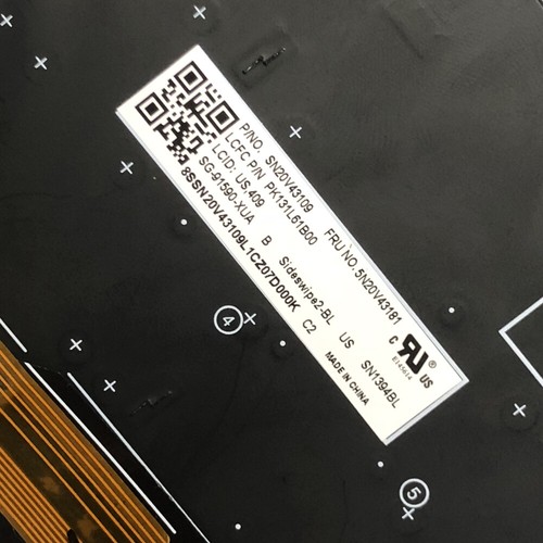 Teclado de retroiluminación EE. UU. 5N20V43181 para computadora portátil Lenovo Thinkpad X13 tipo 20T2 20T3 20T3 - Imagen 7 de 8