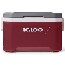 IGLOO LATITUDE 52 RED/GREY 47L BBQ PICNIC CAMPING FISHING ICE CHEST COOL BOX