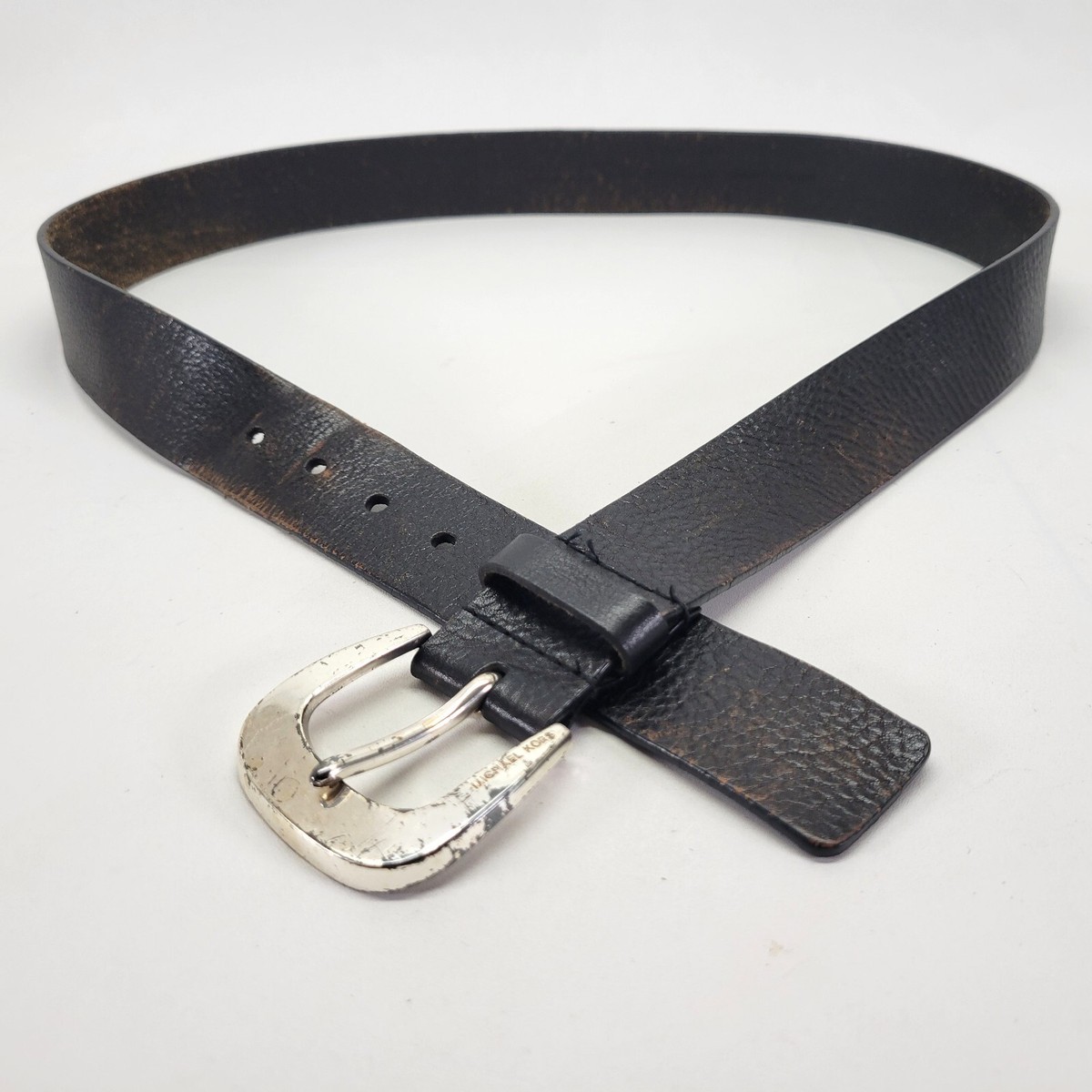 Michael Kors Belt 40 42 XL Pebbled Leather Black 554749  display picture 2