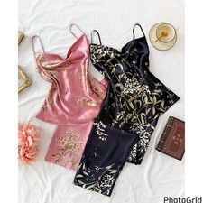 Boho Floral Pajama Set M