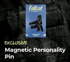 FALLOUT “MAGNETIC PERSONALITY PERK PIN” Vault Theme LootCrate Gaming Exclusive