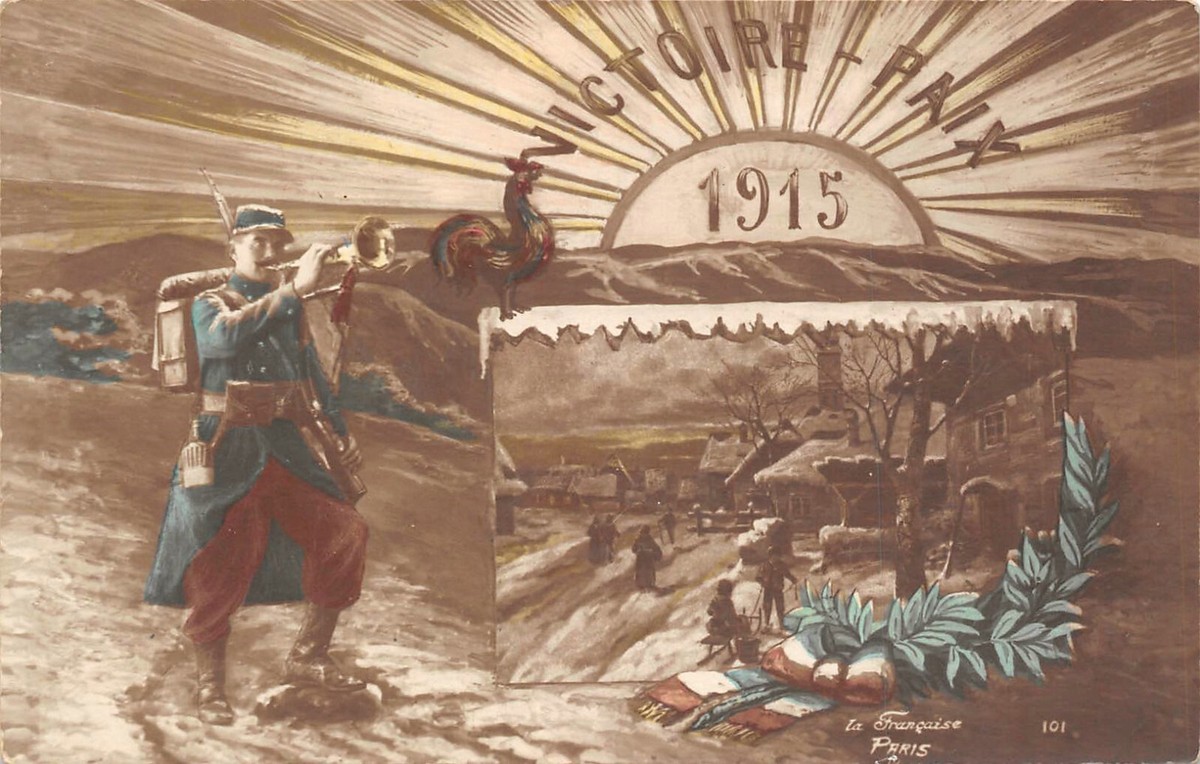 Carte Postale Patriotique Française – CPA Ancienne – Thème Militaire – Occasion