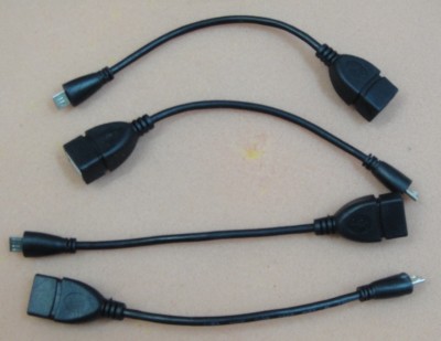 4 x Micro USB 2.0 OTG Cable Male to Female Charging Date Host Adapter Cable OEM 