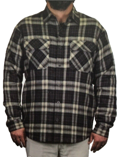 Мужская фланелевая куртка на флисовой подкладке Grizzly Mountain, Multi, XL