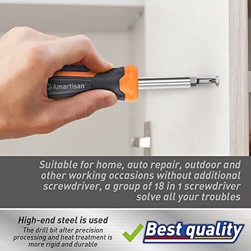 Amartisan 18-in-1 Multi-bit Screwdriver Set Tool All in One Portable  