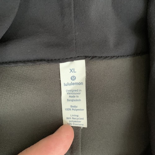 Lululemon Men’s XL Sojourn Hoodie Jacket Stoney Gray Warpstreme Full Zip Stretch - Picture 13 of 14