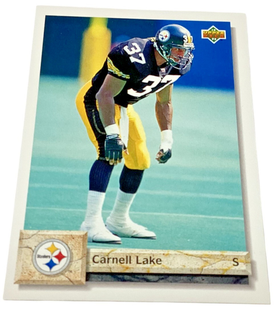 1992 Upper Deck #487, Carnell Lake, Safety, Pittsburgh, Ungraded