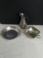 Vintage Holland Real Pewter Serving Pieces Lot of 3