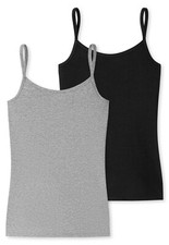 Schiesser Girl Spagetti Top 2 Pack XS S M L 140-176 95/5 Co / El
