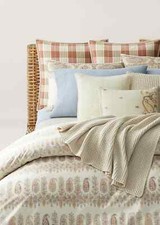 Ralph Lauren Camile Paisley Duvet Cover King Faded Coral  Chambray 231210