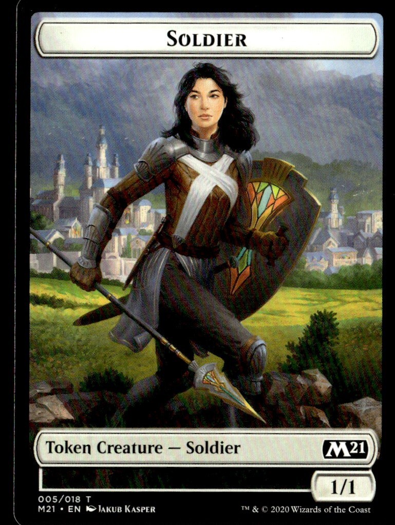 2020 Core Set 2021 Soldier Token Common #5 MTG Collectible Card