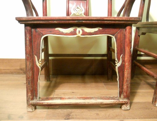 Antique Chinese High Back Chairs (Pair) (5741), Circa 1800-1849 - Picture 5 of 12