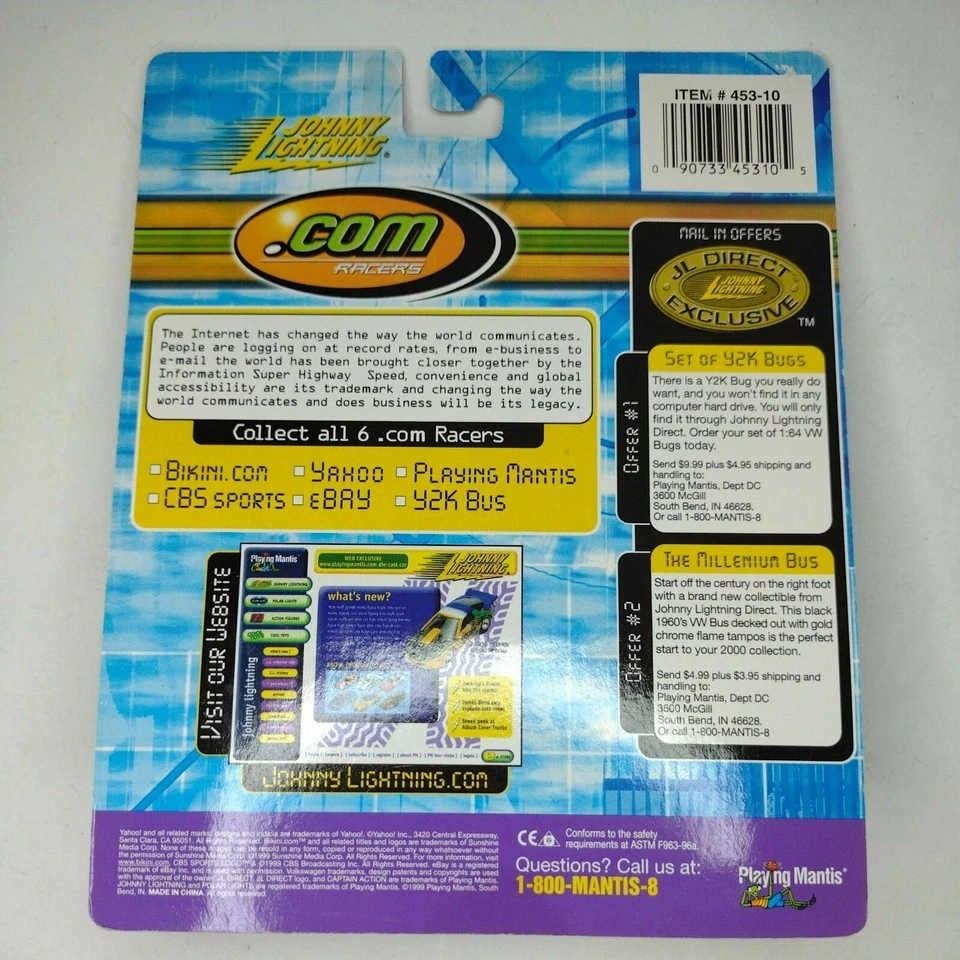 Yahoo.com Diecast 1:64 Formula Racer 1999 Johnny Lightning Car NUEVO - PAQUETE De colección Foto 4 de 4