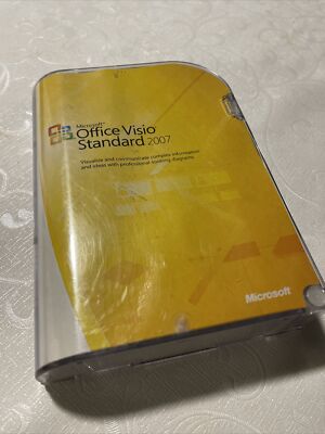 Microsoft Visio 2007 Standard for Windows 10 8 7 365 Diagram DVD Boxed Original