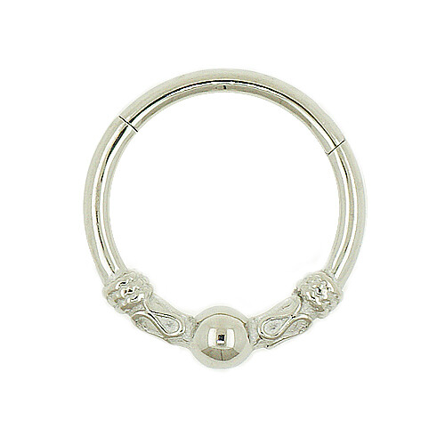 1,2mm Vintage Stil Clicker Segment Ring mit Scharnier Septum Ohr Piercing Gold - Bild 7 von 12