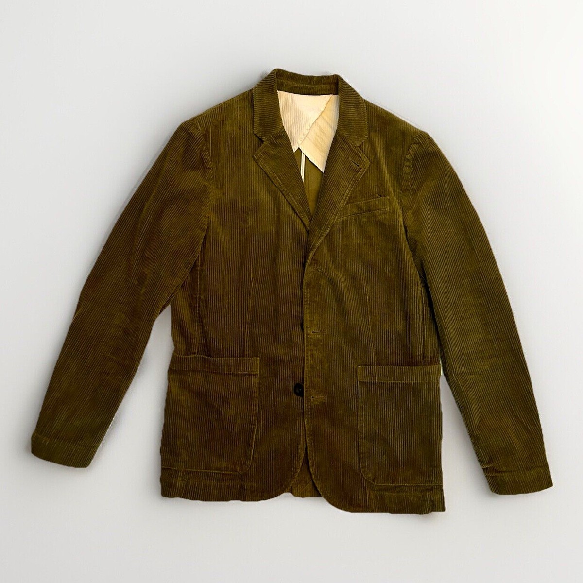 NWT ALEX MILL Men's Wide-Wale Corduroy Suit - Olive - XS