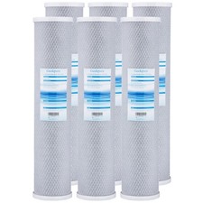 Geekpure Carbon Block Whole House Replacemen Water Filter 20" x 4.5"-5Mic Pack 6