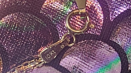 Ciondolo Vintage Bracciale Diamanti Oro Solido 10K Tipo Mamma Festa della Mamma Regalo Vintage - Foto 4 di 7