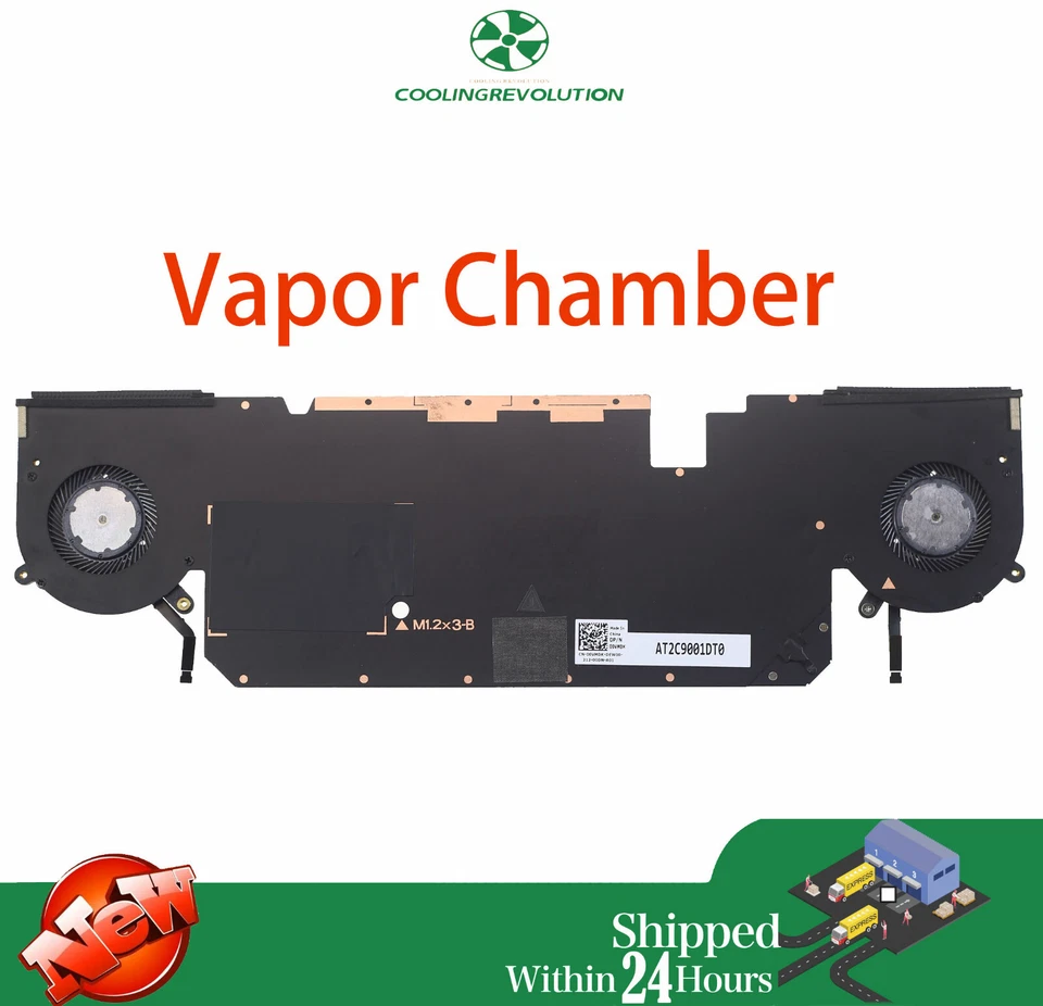 Laptop CPU Heatsink Fan for DELL XPS 13 7390 9310 2-in-1 00VMDK AT2C9001DT0 - Image 2 of 2