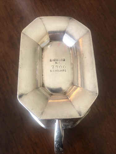 Barbour Silver Company BSCEP Art Deco Monogrammed Creamer & Sugar 7700 - Picture 10 of 11