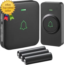 Wireless Door Bell, BA-11 Waterproof Battery Operated Doorbell Chime Operating a